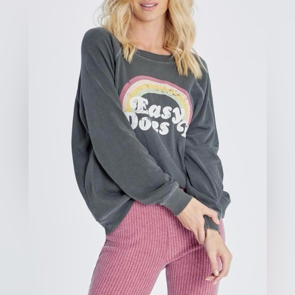 Wildfox Women's Easy Does It Sommers Oversized  Sweatshirt Size M MSRP $108 - Picture 1 of 8